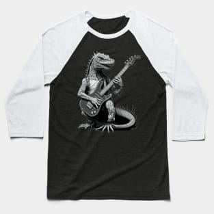 Reptile Playing a Guitar Baseball T-Shirt